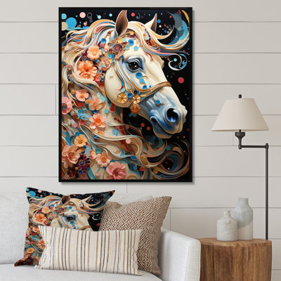 «Xherald Carousel Whirling Wonder Pointillism I», reproduction d'art sur toile