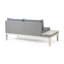 Ensemble de canapé modulaire d'extérieur 3 pièces en bois d'acacia et en osier