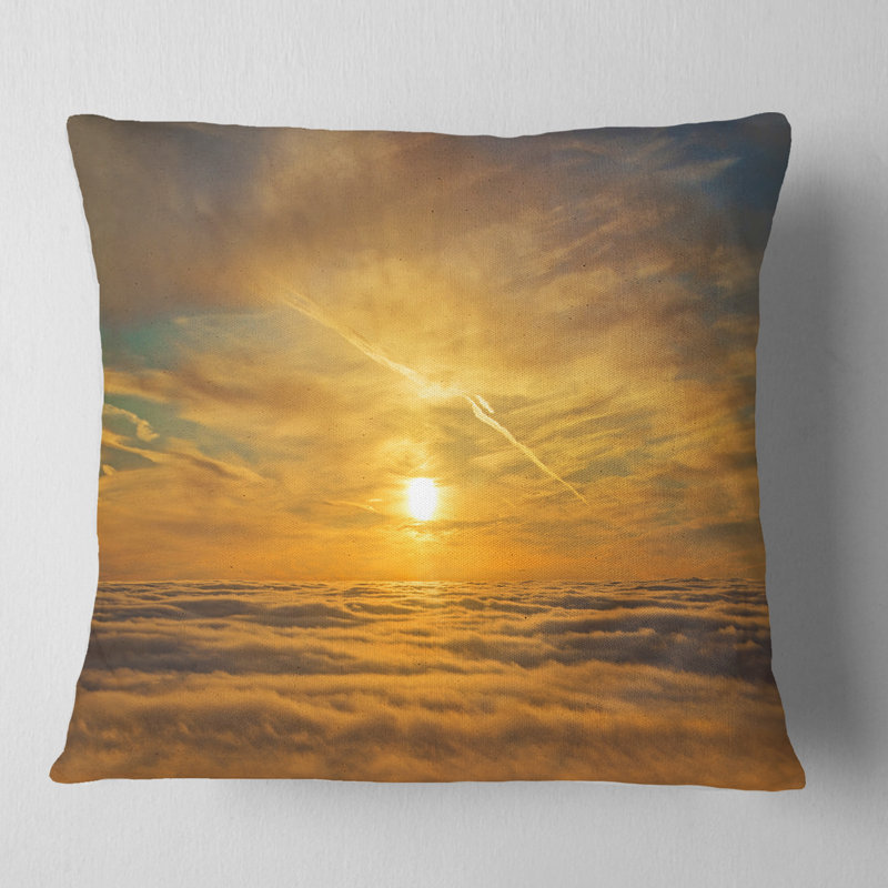 Coussin Golden Sunset, 16 po x 1 po, Coussin décoratif