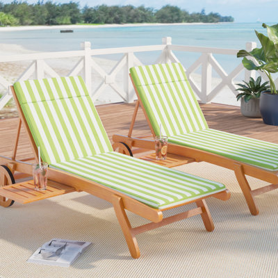 Polyester Indoor/Outdoor Chaise Lounge Cushion by Rosecliff Heights