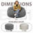 Ester Refillable Foam Bean Bag Chair-107283462-107283463