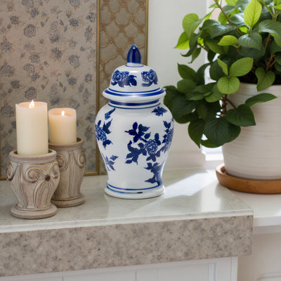 Pot à couvercle en céramique Gherghina Chinoiserie