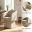Fauteuil d'appoint pivotant en tonneau, tissu doux texturé en chenille, pivotant à 360 °, assise profonde sans coussin-1582796163