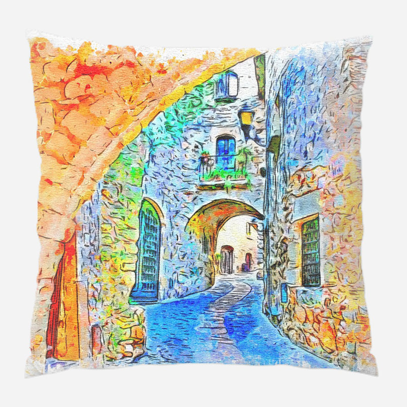 Coussin décoratif Fairburn, Microsuède, Intérieur