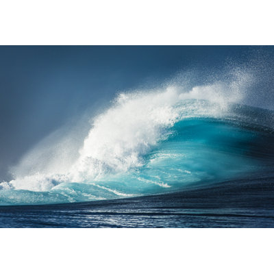 Powerful Blue Wave by Philip Thurston - Wrapped Canvas Print