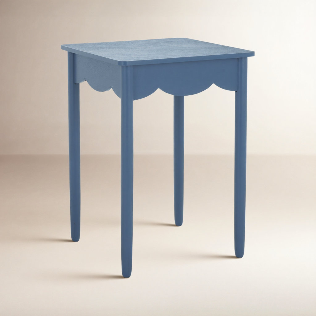Gerin 17" Pine End Table, Blue