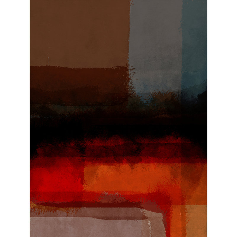 Abstract Print by Angel Estevez, 33" H x 25" W, Black Framed Canvas
