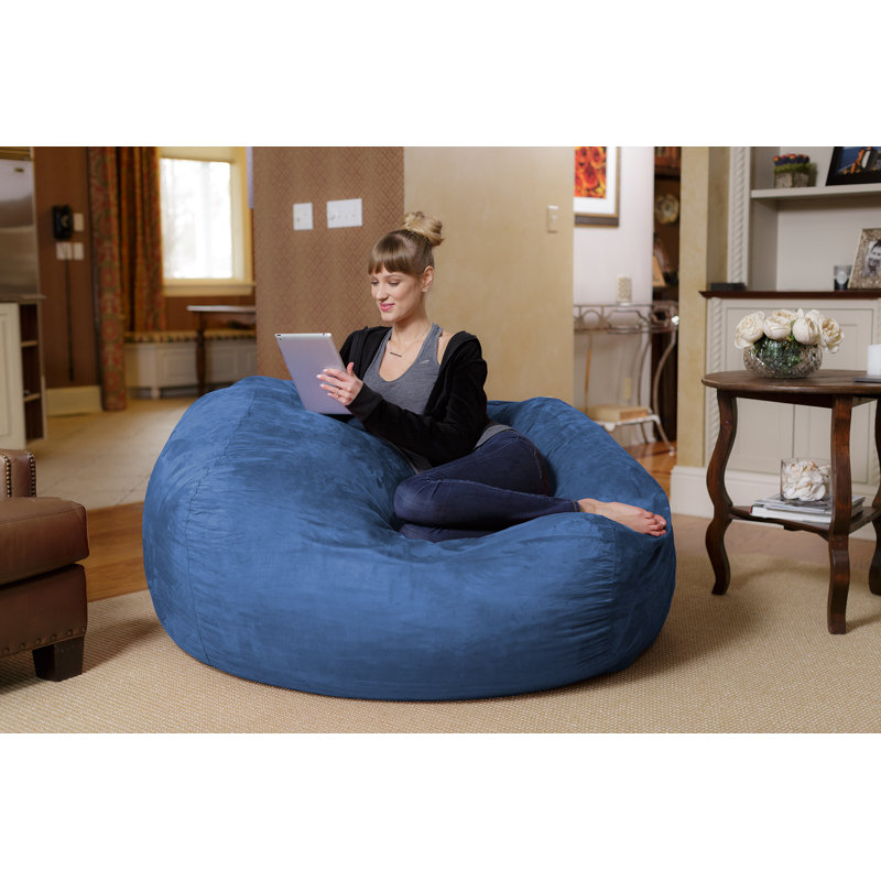 Bean Bag Chair Lounger - Large 5 Foot Classic Shredded Memory Foam Filled Furniture Bean Bag Chair Lounger with Removable and Machine Washable Cover - Big Bean Bag Sofa Lounger with Soft Micro Fiber Cover - Five Foot Bean Bag Lounger in Multiple Colors