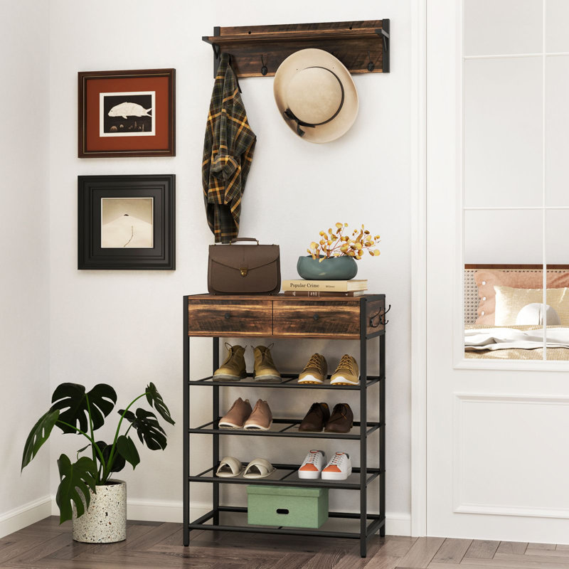 5 - Hook Wall Mounted Coat Rack