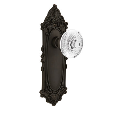 Plaque victorienne avec œuf en cristal et bouton de fléchettes
