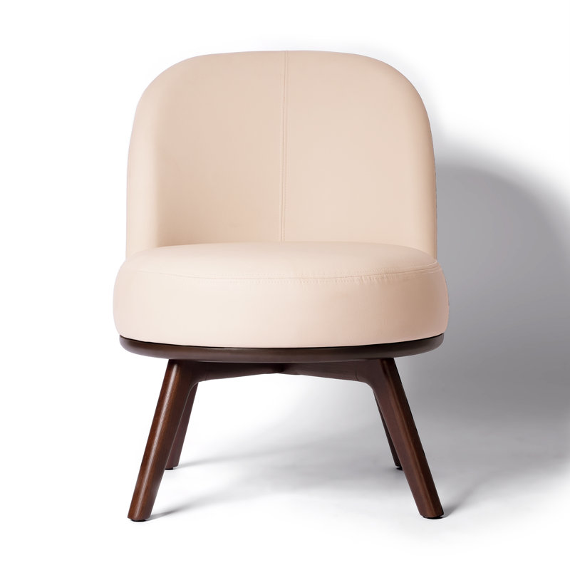 Modern 26.38"W Accent Chair,Wooden Legs