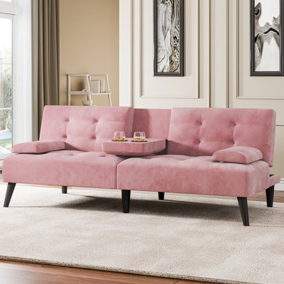 Adjustable Loveseat Sleeper With Retractable Cup Holders