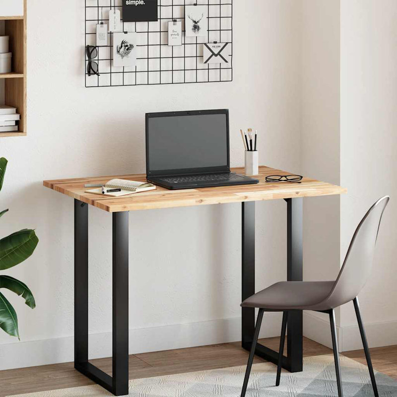  Table Top Rectangular Solid Wood Acacia, 2cm H x 100cm W x 70cm D, Brown