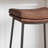 2-Pack Upholstered Counter Height Saddle Bar Stool-1133445345-1140107954