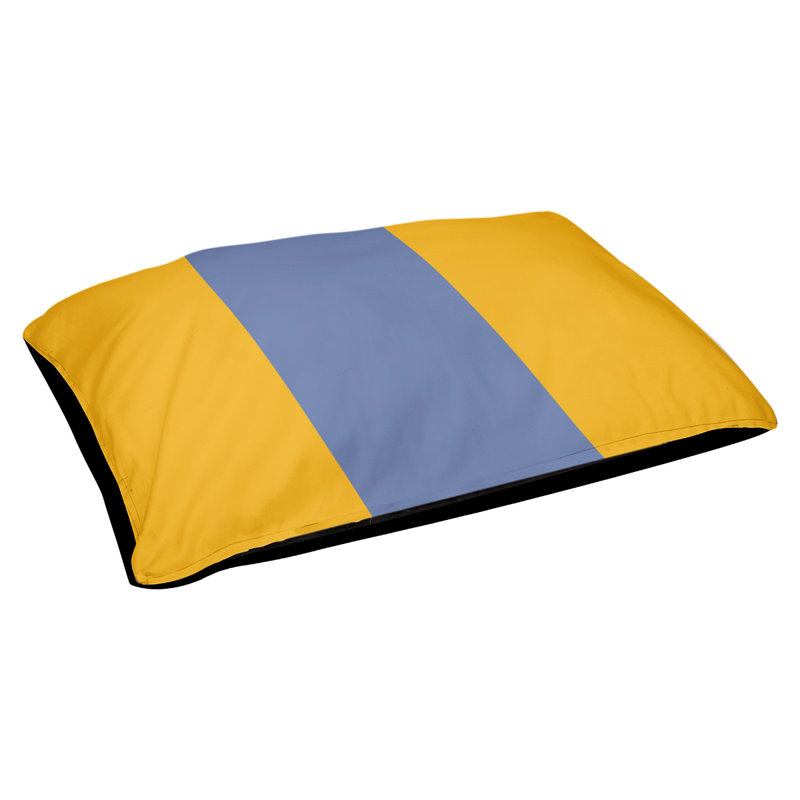 Coussin d'extérieur Memphis, Moyen (H 9,5 po x l 28 po x P 18 po), Jaune basketball / bleu basketball / jaune