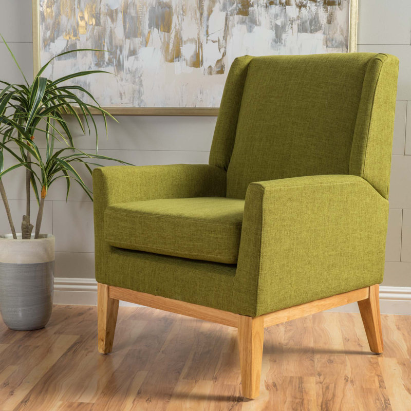 Samiya 72.39Cm Wide Polyester Armchair, Green Polyester