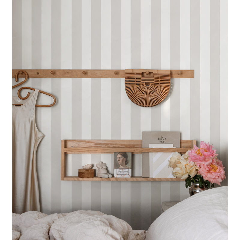 Villa Dalaro 2 Striped Wallpaper Roll, Clay