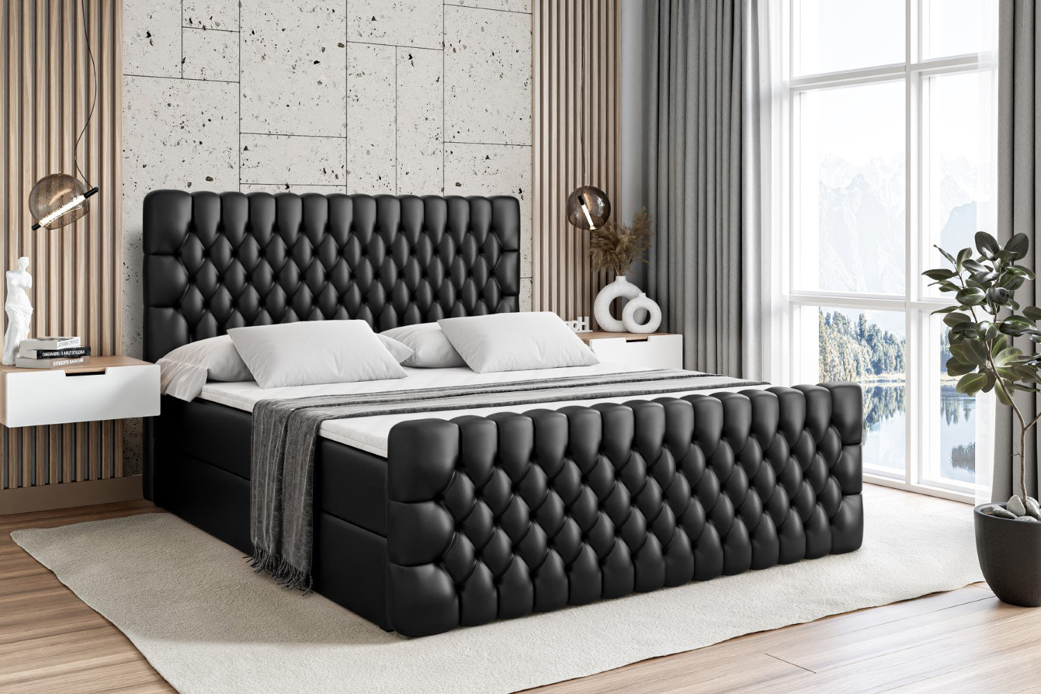 ALTDECOR Box spring bed with bed box and topper | Wayfair.co.uk