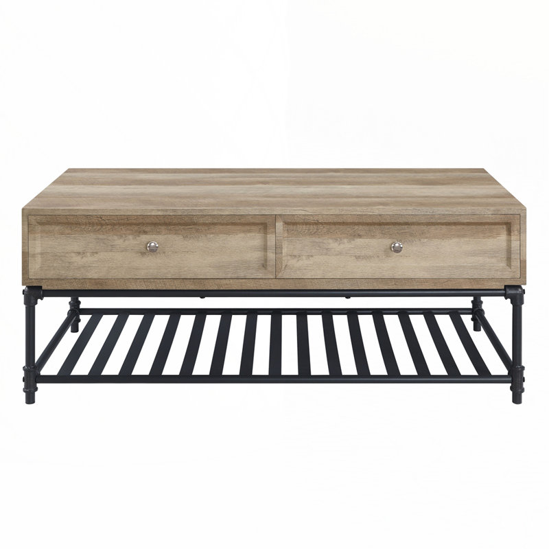 Table basse en chêne et gris sable