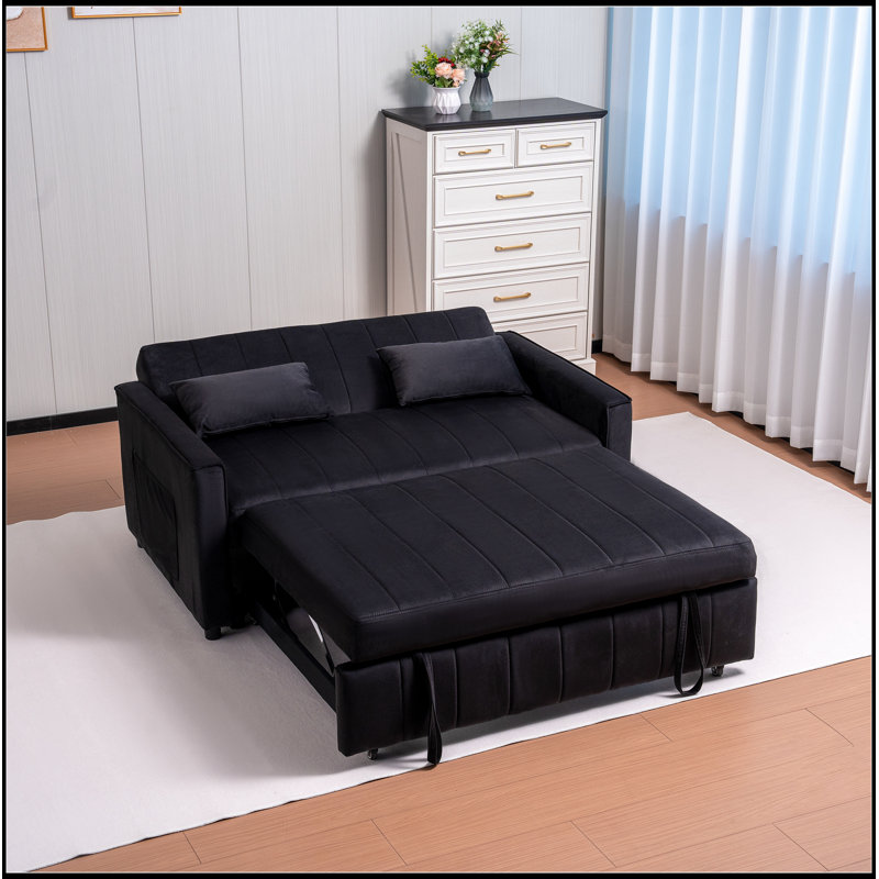 Canapé-lit coulissant polyvalent avec dossier réglable et mousse haute densité pour plus de confort et d'espace