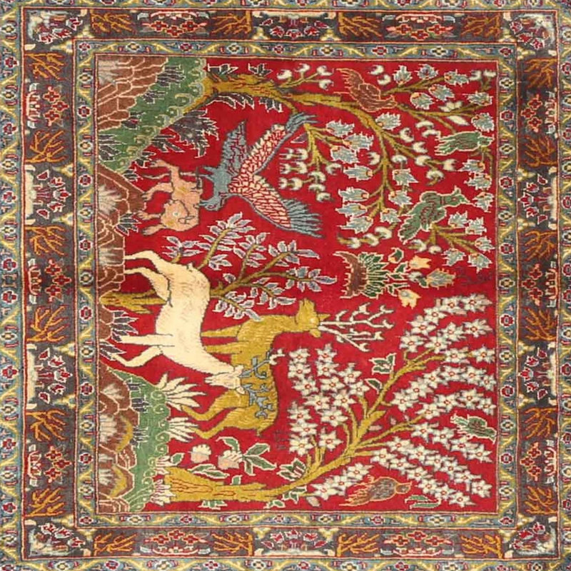 Tapis traditionnel 100% lavable à la machine 4402, Carré 7 pi