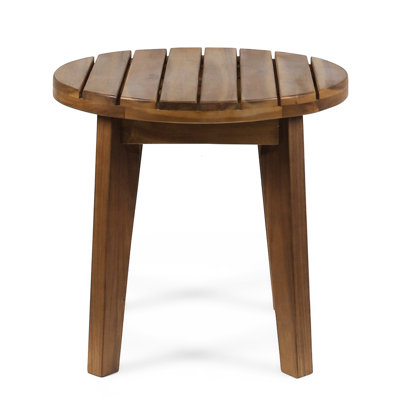 Outdoor 16" Wood Side Table, Finish, Rustic Charm Table Of Wood, Grace