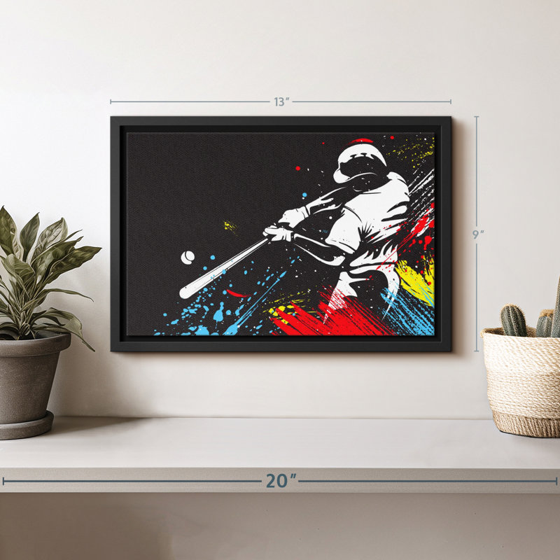 «Baseball Splash Abstract», H 9 po x l 13 po