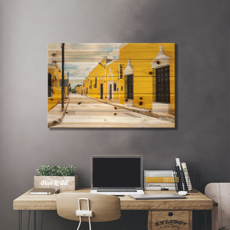 La ville jaune, L 40 po x H 26 po