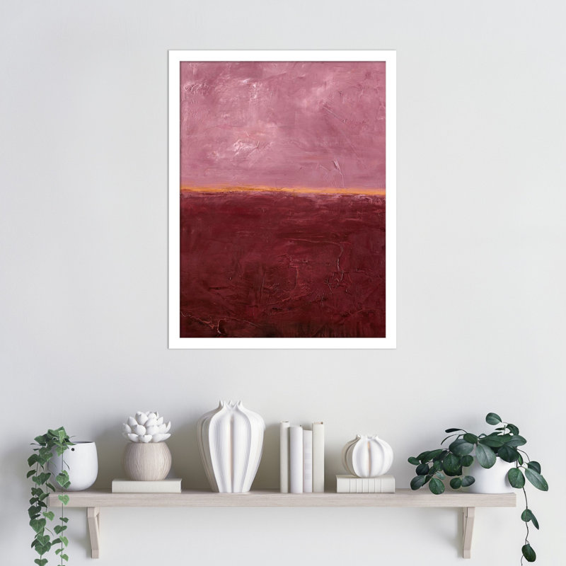 «Edge Rose» par Design Fabrikken, impression sur bois encadrée, H 21 po x l 16 po, Blanc