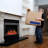 Black Electric Fireplace Insert-668684878