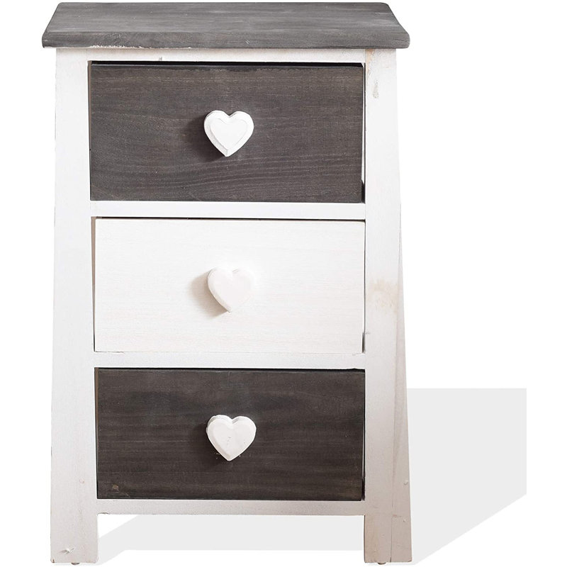 37cm W Solid Wood Bedside Table