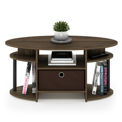 Lansing Floor Shelf Coffee Table with Storage