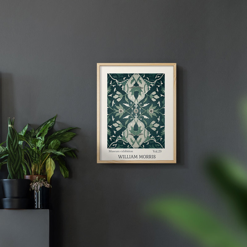 William Morris, reproduction encadrée L XXII, Noir, H 14 po x l 11 po