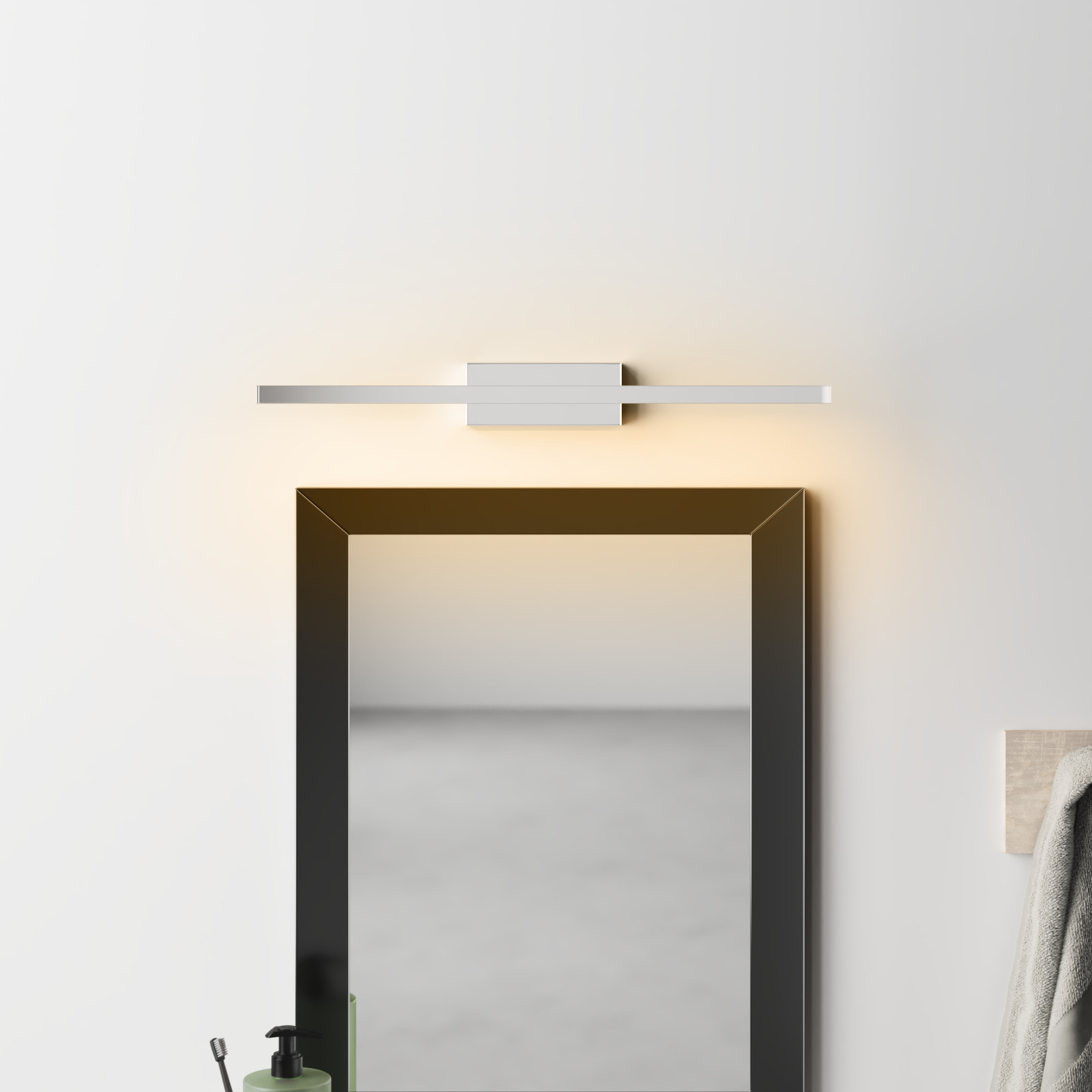 Rochelle Single Light Dimmable Bath Bar, Chrome, 3000K