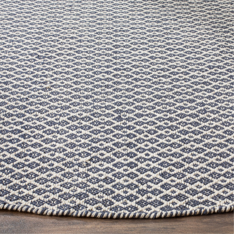 Bester Hand Woven Cotton Geometric Rug, Square 4'