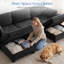 Canapé modulaire moderne en U réversible de 106 po de largeur avec 2 repose-pieds avec rangement, port de charge, coussins d'accoudoir, poches latérales-1427882877