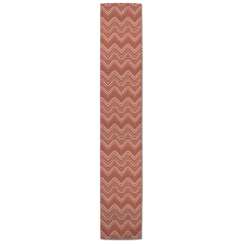 Doster Table Runner, 90" x 16", Rust, Geomestric