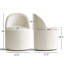 Chaise pivotante en lin avec roulettes cachées-421601430-435872614