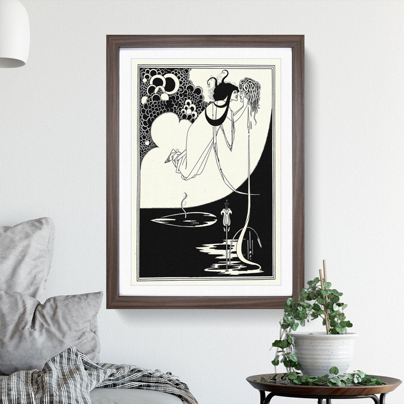 The Climax Vol.2 by Aubrey Beardsley - Picture Frame Painting, 48cm H x 36cm W x 2cm D, Walnut Framed