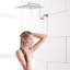 Pomme de douche 12 po avec bras d'extension réglable - acier inoxydable, technologie Air-In, fabrication de salle de bain, buses autonettoyantes, débit de 2 GPM