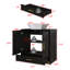 Meuble-lavabo noir ultrabrillant avec lavabo en céramique