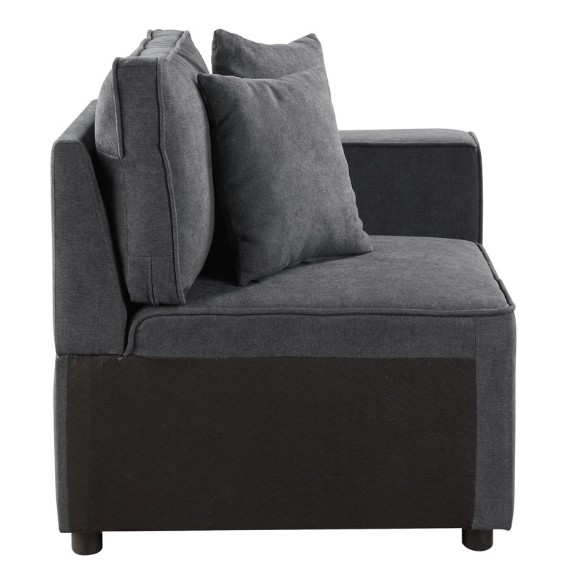 Fauteuil gris avec coussins d'assise confortables et flexibles