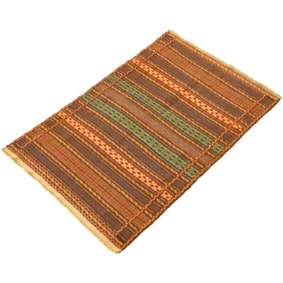 Bilan One-of-a-Kind 3'4" X 4'11" 1980s Wool Area Rug in Brown
