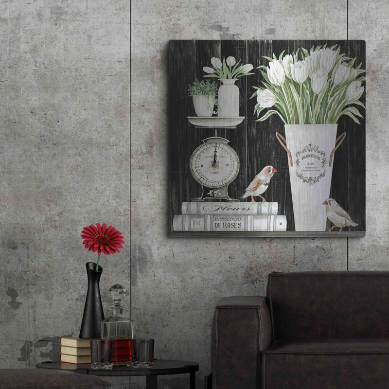 «Tulips And Scales» par Cindy Jacobs, H 36 po x l 36 po