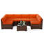 Ensemble de conversation modulaire en rotin pour 6 personnes avec coussins-148817390-162976494