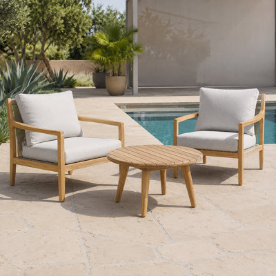 Bistro Sofa Set – 2 Armchairs + Side Table