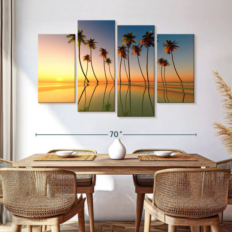 Gillard Twilight Palm Trees, 42" H x 68" W