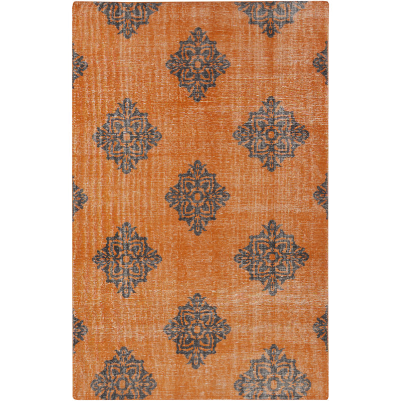 Tapis orange brûlé Adnan, Rectangle 8 pi x 11 pi
