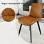 Chaise d'appoint rembourrée en similicuir avec pieds en métal-129600228