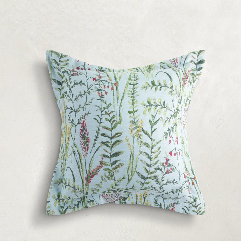 Enchanted Mist Outdoor Throw Pillow, Blue, Square 24"